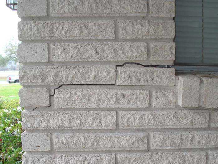 Soil Movement will cause Foundation Cracks and Exterior brick cracks in homes in Sugar Land, Texas.